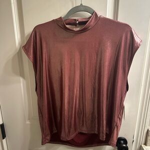 Anthropologie Shimmering Rose Blouse